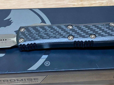 Microtech UTX-85 D/E SS Carbon Fiber Top Bronze Apocalyptic 232-13APCFS - NORTH RIVER OUTDOORS