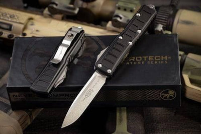 Microtech UTX-85 II 231II-10S S/E Stonewashed Black - NORTH RIVER OUTDOORS