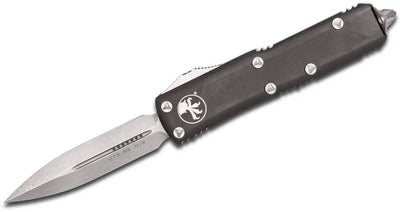 Microtech UTX-85 OTF Knife 3" Apoc D/E, Black Handles 232-10AP - NORTH RIVER OUTDOORS