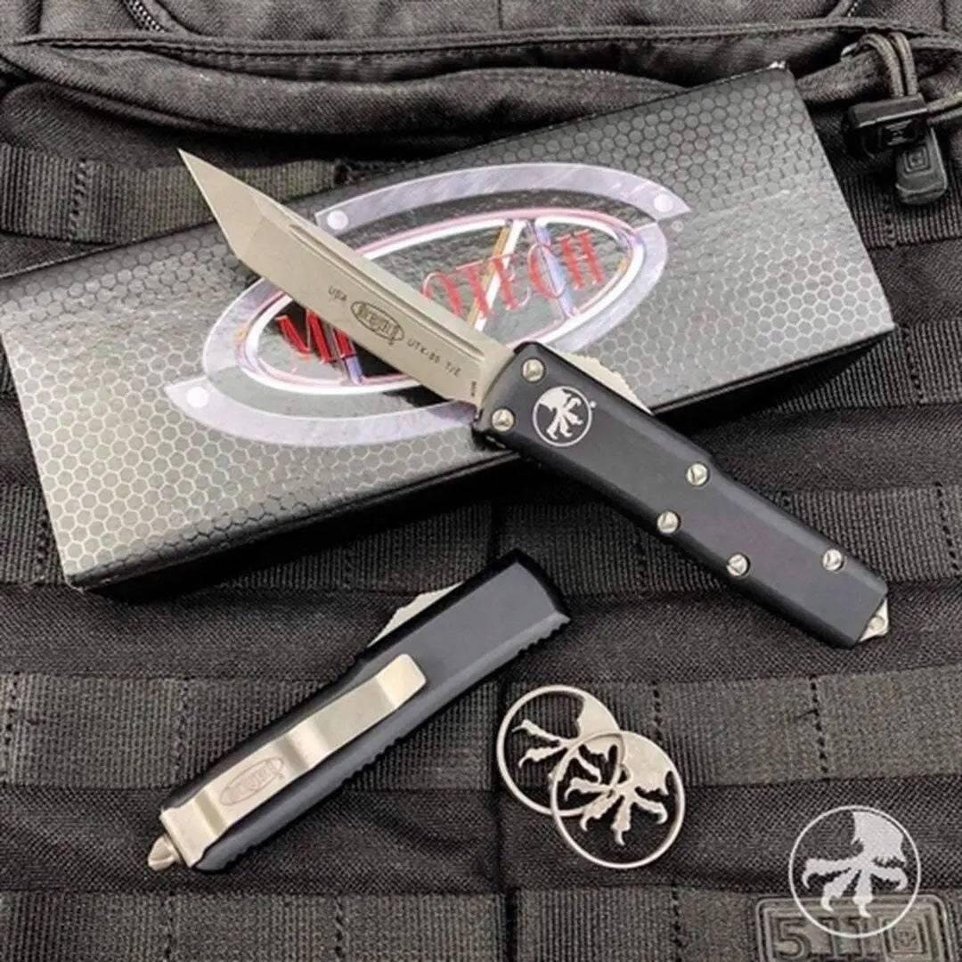 Microtech UTX-85 T/E OTF Auto Knife, Apoc Finish 233-10ap - NORTH RIVER OUTDOORS