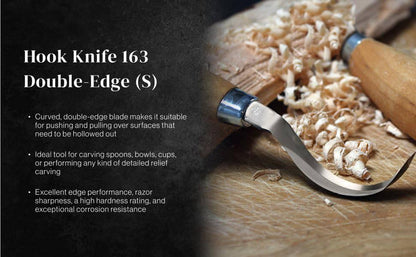 Morakniv 163 Double-Edged Hook Knife 2.91" 12C27 No Sheath - NORTH RIVER OUTDOORS