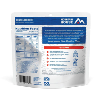 Mountain House Kung Pao Chicken Hiking, Survival & Emergency Food (Pouch) - NORTH RIVER OUTDOORS