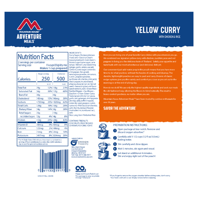 Mountain House Yellow Curry with Chicken & Rice Survival & Emergency Food (Pouch) - NORTH RIVER OUTDOORS
