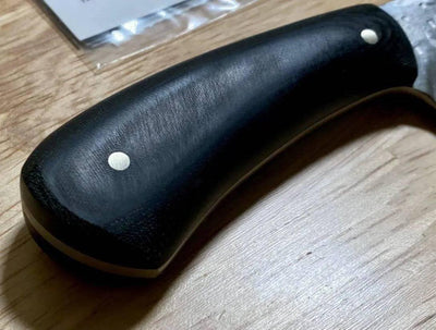 Nic Nichols Mini Cleaver Black Linen Micarta Handles - NORTH RIVER OUTDOORS