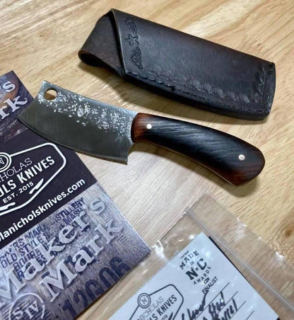 Nic Nichols Mini Cleaver Makers Mark Bourbon Handles Limited Edition - NORTH RIVER OUTDOORS
