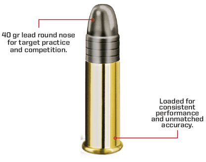 Norma TAC-22 22 Long Rifle Ammo 40 Grain Lead Round Nose 50 RDS - NORTH RIVER OUTDOORS