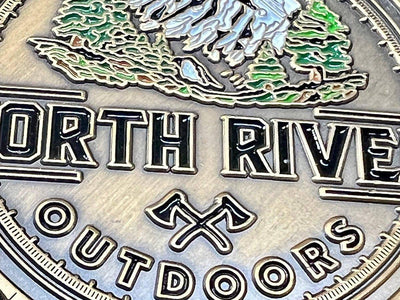 Custom Antique Bronze Challenge Coin by NORTH RIVER OUTDOORS - Limited Run - Serialized - NORTH RIVER OUTDOORS