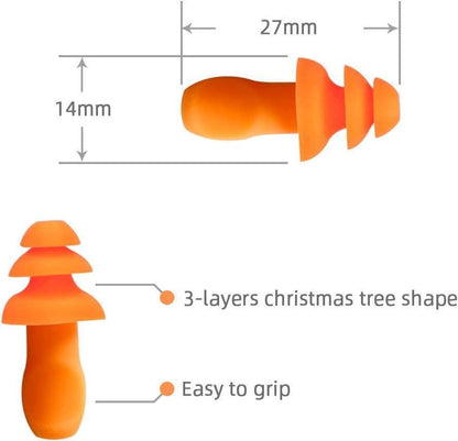 Ear Plugs Reusable Silicone No Cord (1 Set) - NORTH RIVER OUTDOORS