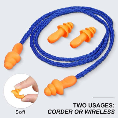 Ear Plugs Reusable Silicone with Cord (1 Set) - NORTH RIVER OUTDOORS