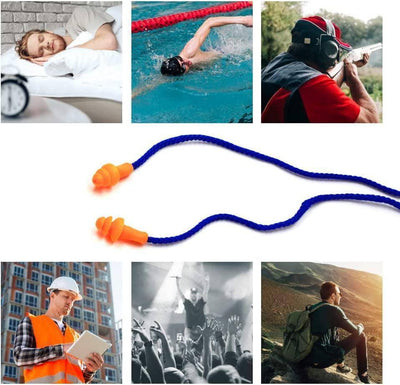 Ear Plugs Reusable Silicone with Cord (1 Set) - NORTH RIVER OUTDOORS