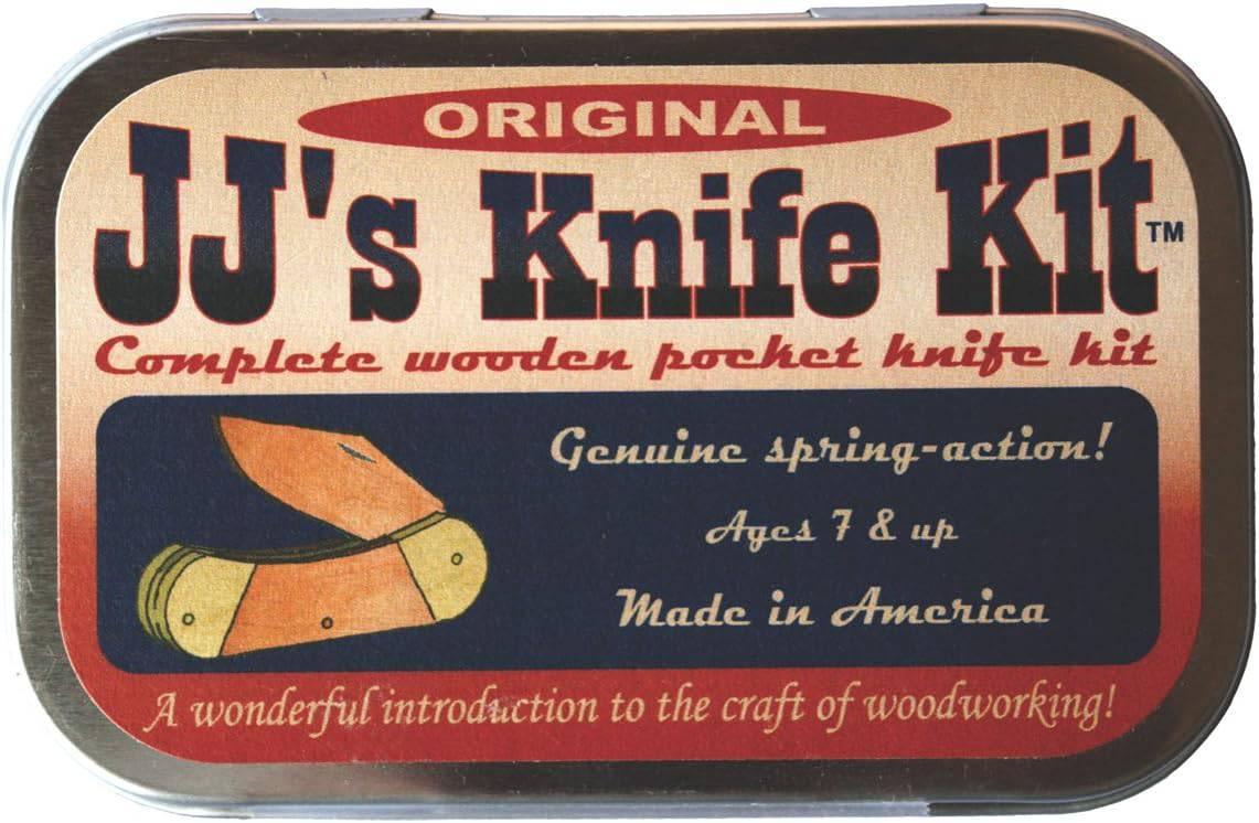 JJ’s Knife Kit Original Wooden Pocket Knife Making Kit Perfect Beginner Knife Making (USA) - NORTH RIVER OUTDOORS