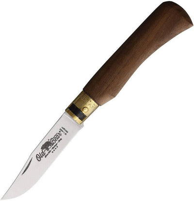 Old Bear Medium Folder Gift Set Brown Wood Folding Pocket Knife - NORTH RIVER OUTDOORS