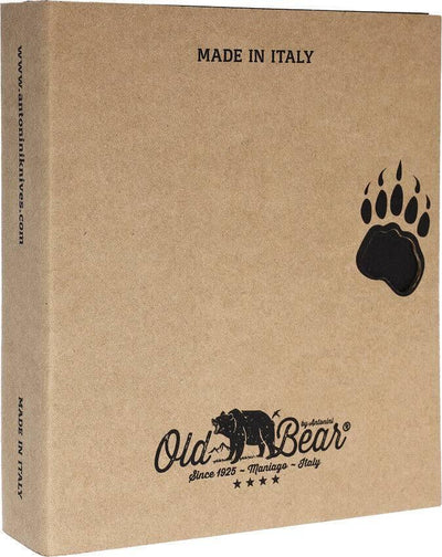 Old Bear Medium Folder Gift Set Brown Wood Folding Pocket Knife - NORTH RIVER OUTDOORS