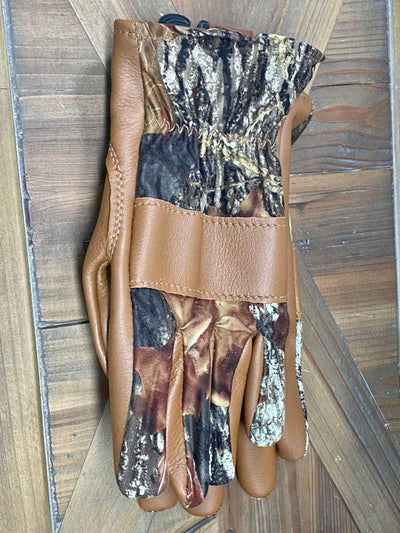 USA Made Premium Buckskin Camo Gloves - NORTH RIVER OUTDOORS