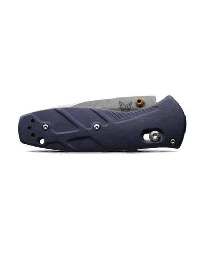 Benchmade 585-03 Mini Barrage Axis Assisted Folding Knife 2.91" S30V Satin Drop Point Plain Blue Canyon Handles - NORTH RIVER OUTDOORS