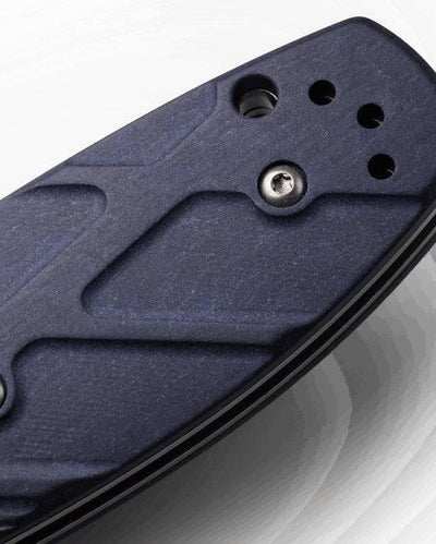 Benchmade 585-03 Mini Barrage Axis Assisted Folding Knife 2.91" S30V Satin Drop Point Plain Blue Canyon Handles - NORTH RIVER OUTDOORS