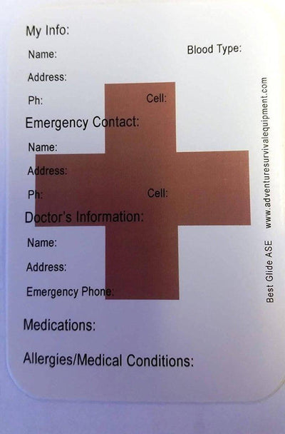 Best Glide ASE Survival Tips Information Stickers - NORTH RIVER OUTDOORS