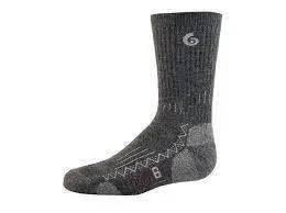 Point6 Hiking Tech, Medium, Crew, Black, Medium Socks - NORTH RIVER OUTDOORS