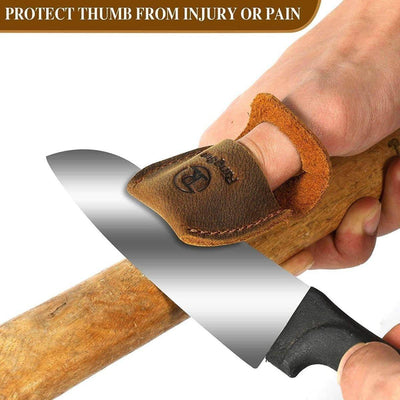 RingSun Thumb Guard Carving Leather Finger Protector - NORTH RIVER OUTDOORS