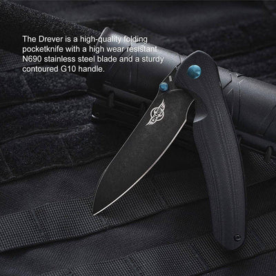 OKNIFE Drever N690 Tactical EDC Folding Pocket Knife - G10 - NORTH RIVER OUTDOORS
