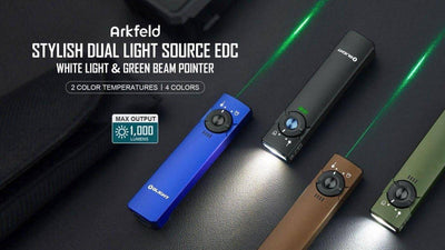 Olight Arkfeld Rechargeable Cool White LED Flat Flashlight 1000 Max Lumens - NORTH RIVER OUTDOORS