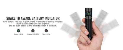 Olight Baton 3 Pro Max 2500 Lumens Rechargeable Compact Flashlight (Cool White) - NORTH RIVER OUTDOORS