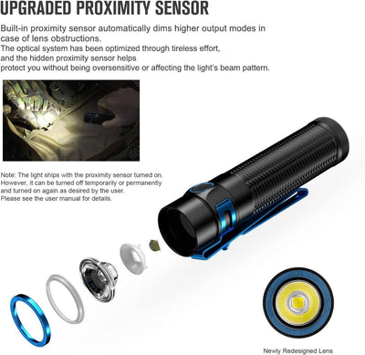 Olight Baton 3 Pro Max 2500 Lumens Rechargeable Compact Flashlight (Cool White) - NORTH RIVER OUTDOORS
