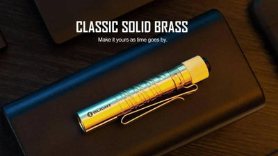 Olight i3T EOS Brass Flashlight (Limited Edition) - NORTH RIVER OUTDOORS