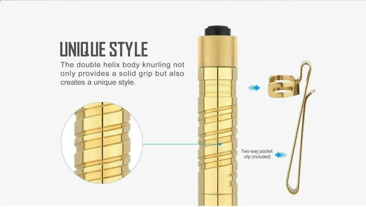 Olight i3T EOS Brass Flashlight (Limited Edition) - NORTH RIVER OUTDOORS