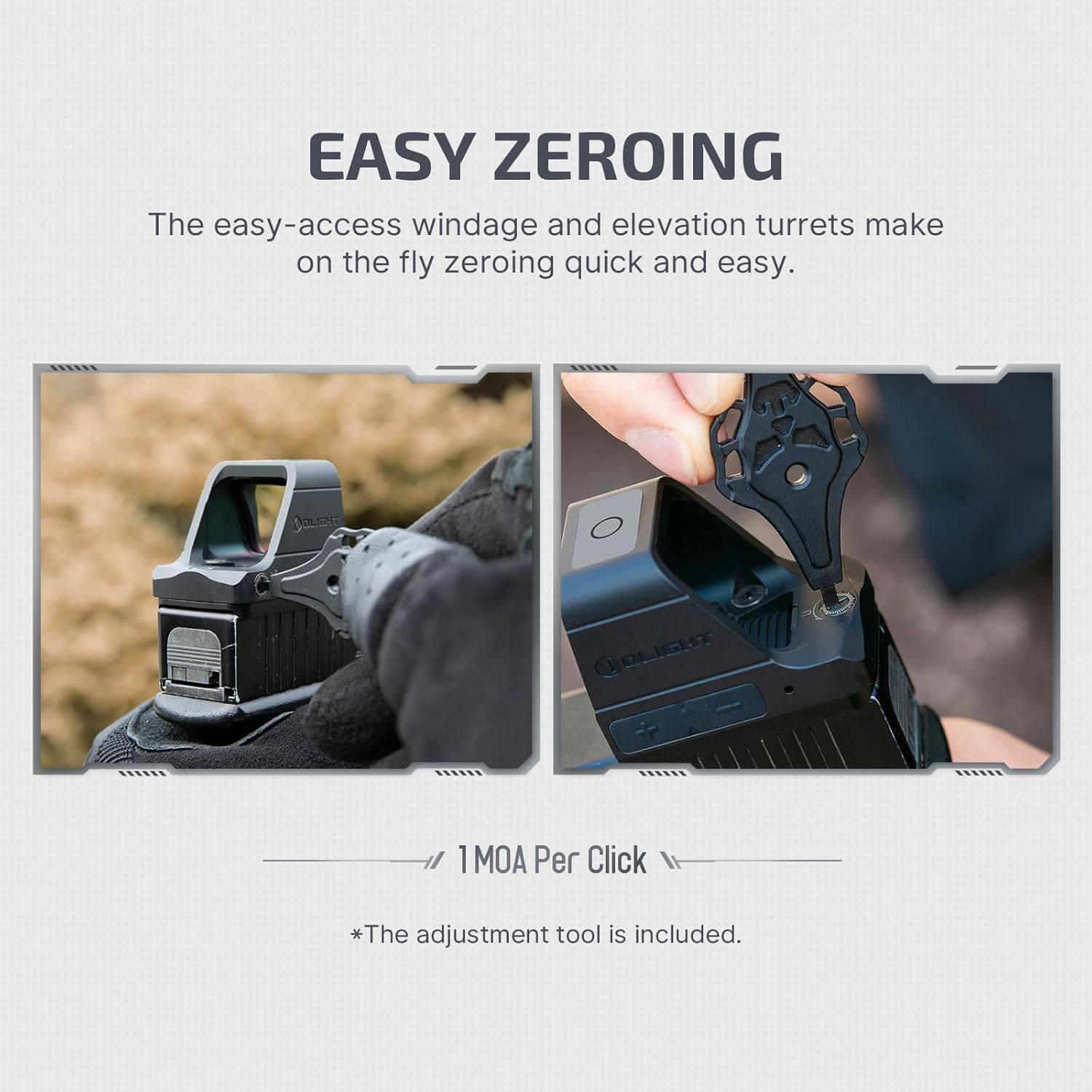 OLIGHT Osight 3 MOA Rechargeable Dot Sight with Charging Cover Picatinny Mount - NORTH RIVER OUTDOORS