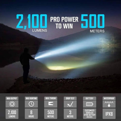 Olight Warrior X Pro Flashlight (2100 lumens) - NORTH RIVER OUTDOORS