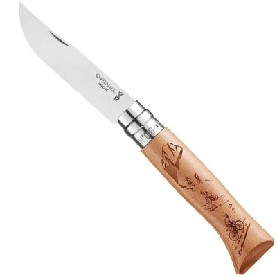 Opinel No.8 Engraved Handle Knife (France) - NORTH RIVER OUTDOORS