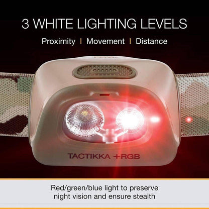 PETZL TACTIKKA +RGB Outdoor Hunting Stealth Headlamp - NORTH RIVER OUTDOORS