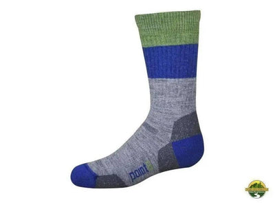POINT6 KIDS BLOCK STRIPE EXTRA LIGHT CREW - NORTH RIVER OUTDOORS