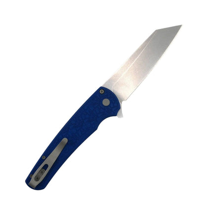 Pro-Tech 5405-BLUE Nexus Malibu Manual Flipper Knife 3.25" MagnaCut Stonewashed Reverse Tanto w/ Blue "Nexus" Aluminum Handles - NORTH RIVER OUTDOORS