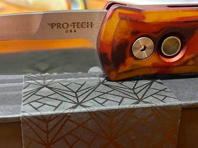 Pro-Tech 921-DF1 Godfather Auto Del Fuego Custom Knife (4") - NORTH RIVER OUTDOORS