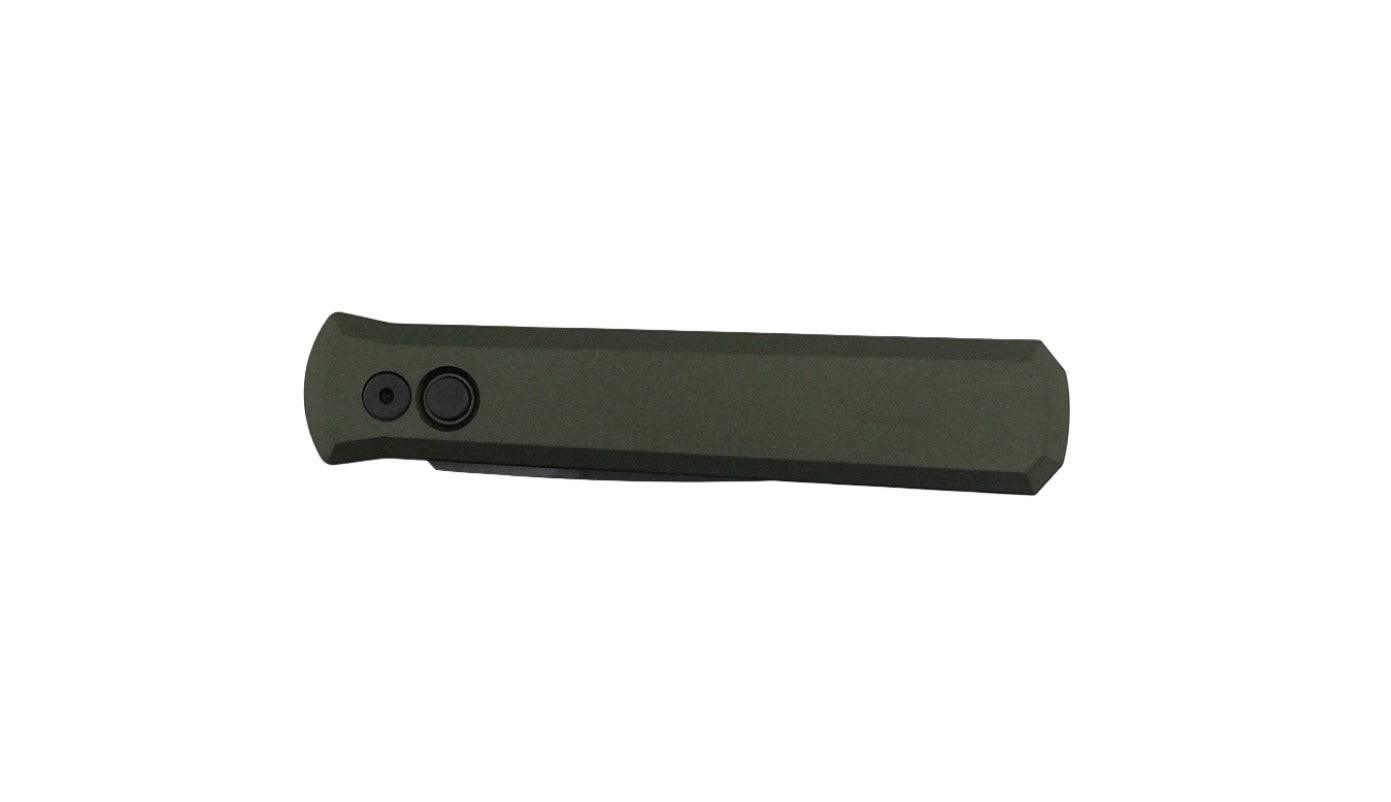 Pro-Tech 921-Green Godfather Auto Green Handle Black Blade Knife (4") - NORTH RIVER OUTDOORS