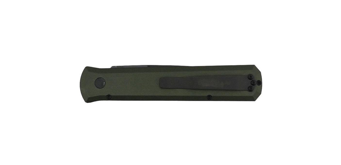 Pro-Tech 921-Green Godfather Auto Green Handle Black Blade Knife (4") - NORTH RIVER OUTDOORS