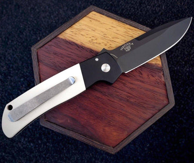 Pro-Tech BT2752 Terzuola ATCF Auto "Tuxedo" Blk Alum / Ivory Micarta / 3D Ti Clip Magnacut Knife - NORTH RIVER OUTDOORS
