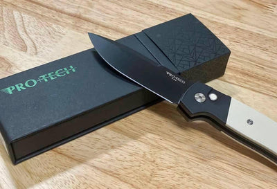 Pro-Tech BT2752 Terzuola ATCF Auto "Tuxedo" Blk Alum / Ivory Micarta / 3D Ti Clip Magnacut Knife - NORTH RIVER OUTDOORS