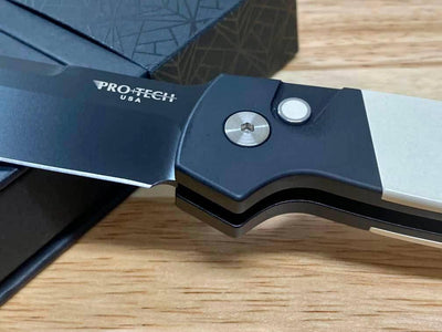 Pro-Tech BT2752 Terzuola ATCF Auto "Tuxedo" Blk Alum / Ivory Micarta / 3D Ti Clip Magnacut Knife - NORTH RIVER OUTDOORS
