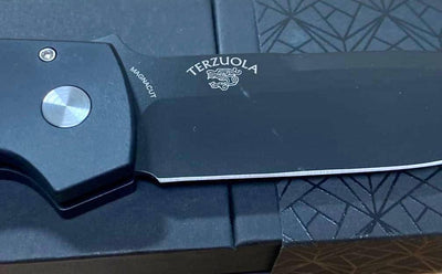 Pro-Tech BT2752 Terzuola ATCF Auto "Tuxedo" Blk Alum / Ivory Micarta / 3D Ti Clip Magnacut Knife - NORTH RIVER OUTDOORS