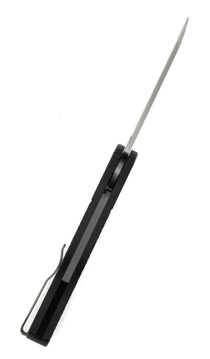 Pro-Tech E7T05 Emerson CQC7 Auto Folding Knife 3.25" 154CM Tanto Plain Blade Black Jigged Handles - NORTH RIVER OUTDOORS