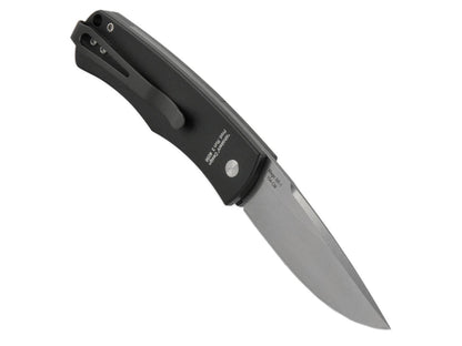 Pro-Tech Magic "Whiskers" BR-1.51 Auto Stonewash Black Micarta Inlay Tuxedo (USA) - NORTH RIVER OUTDOORS