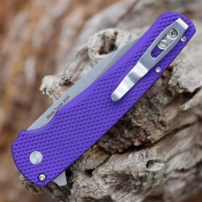 Pro-Tech Malibu Blade Show Texas Manual Flipper Knife 3.30" MagnaCut Purple - NORTH RIVER OUTDOORS