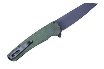 Pro-Tech Malibu Flipper Green Dragon Scale Aluminum Black DLC Blade (3.25" CPM-20CV) 5236-Green - NORTH RIVER OUTDOORS