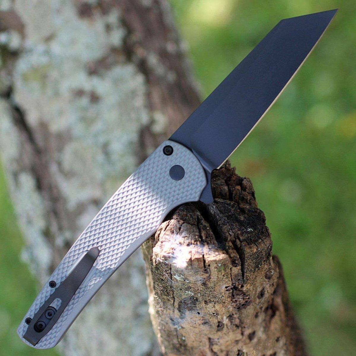 Pro-Tech Malibu Grey Textured (3.5" Blk Reverse Tanto) 5206-GREY - NORTH RIVER OUTDOORS