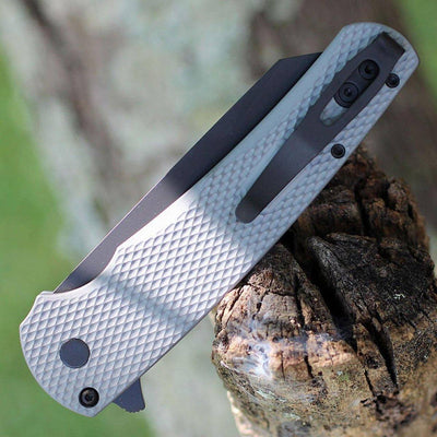 Pro-Tech Malibu Grey Textured (3.5" Blk Reverse Tanto) 5206-GREY - NORTH RIVER OUTDOORS