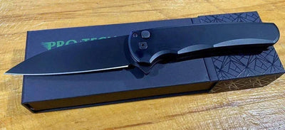 Pro-Tech Malibu Wharncliffe Flipper Knife (3.3" DLC) - NORTH RIVER OUTDOORS
