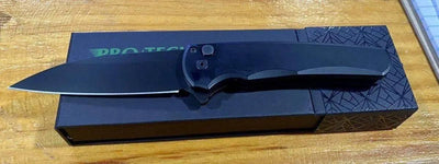 Pro-Tech Malibu Wharncliffe Flipper Knife (3.3" DLC) - NORTH RIVER OUTDOORS